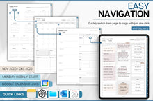 Load image into Gallery viewer, PROFESSIONAL'S Digital Planner, 2026 Daily Weekly, Monthly Planner, GoodNotes Planner, Undated Life Planner, iPad, SMART Apple links | BLUE
