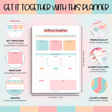 Load image into Gallery viewer, Brain Dump Notepad, A4 Productivity Planner for To Do Lists, Priorities, Follow Ups &amp; Daily Task Organisation
