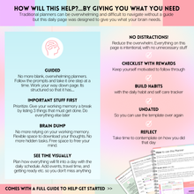 Load image into Gallery viewer, ADHD Daily Planner for Neurodivergent Adults - Productivity Daily Planner &amp; Task Management to Stay Organized and Focused | A5
