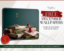 Load image into Gallery viewer, FREE - December Christmas 2023 Wallpapers for iPad

