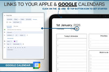 Load image into Gallery viewer, PROFESSIONAL'S Digital Planner, 2026 Daily Weekly, Monthly Planner, GoodNotes Planner, Undated Life Planner, iPad, SMART Apple links | BLUE
