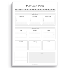 Load image into Gallery viewer, Brain Dump Notepad, A4 Productivity Planner for To Do Lists, Priorities, Follow Ups &amp; Daily Task Organisation
