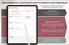 Load image into Gallery viewer, 2026 ADHD Daily Planner, GoodNotes Digital Planner for Neurodivergents, Brain Dump, iPad to do list, cleaning, Smart Apple Links (Copy) (Copy)
