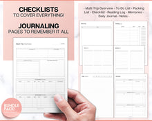 Load image into Gallery viewer, Ultimate Travel Planner Bundle | 30 Templates for Trip and Vacation Planning, Roadtrip Diary, and Holiday Journal - Includes Packing Lists!
