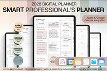 Load image into Gallery viewer, PROFESSIONAL'S Digital Planner, 2026 Daily Weekly, Monthly Planner, GoodNotes Planner, Undated Life Planner, iPad, SMART Apple links | SOFT NEUTRAL

