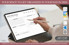 Load image into Gallery viewer, 2026 ADHD Daily Planner, GoodNotes Digital Planner for Neurodivergents, Brain Dump, iPad to do list, cleaning, Smart Apple Links (Copy) (Copy)
