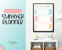 Load image into Gallery viewer, Kids Summer Calendar 2023 | Summer Poster, Summer Countdown, Printable Planner &amp; Checklist | Colorful Sky
