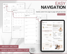 Load image into Gallery viewer, 2024 Ultimate Digital Planner | Daily, Weekly, Monthly Planner for iPad &amp; GoodNotes, That Girl Aesthetic, 2024 &amp; 2025 | Mono
