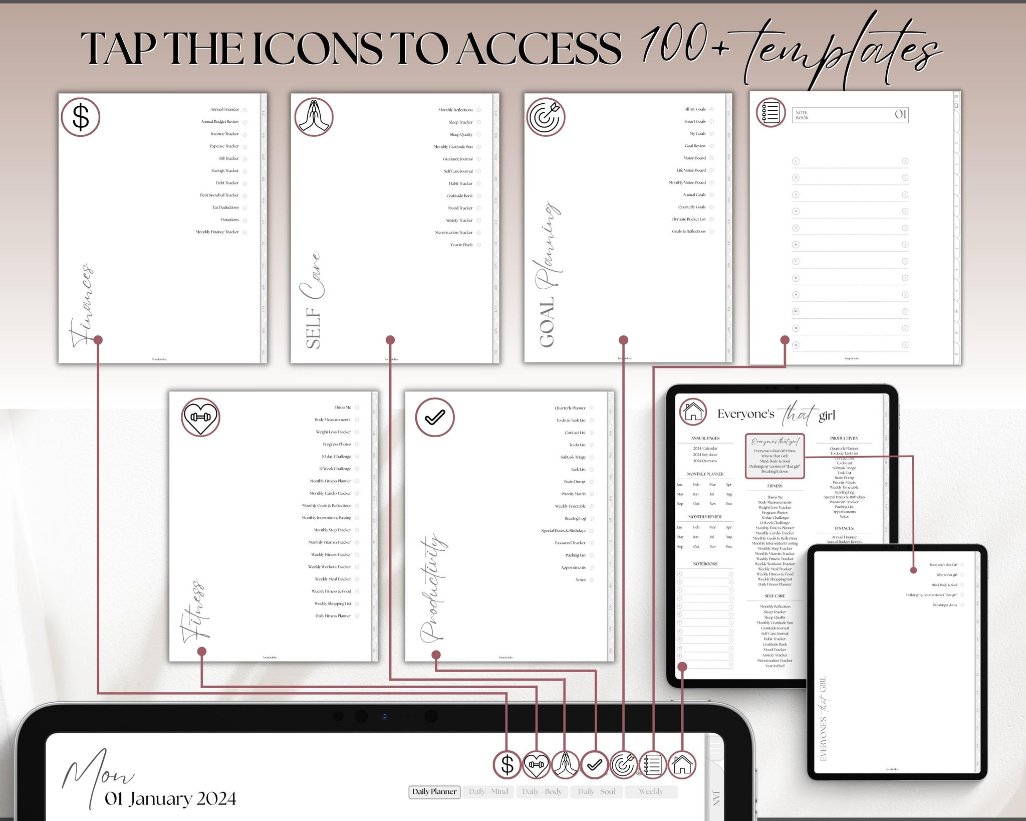 2024 Digital Planner That Girl Planner 2024 Daily, Weekly