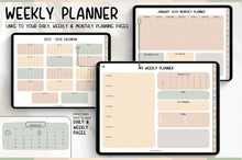 Load image into Gallery viewer, 2026 Digital Planner | HANDWRITTEN GoodNotes Planner With Daily, Weekly &amp; Monthly Planner | SOFT NEUTRAL GREEN
