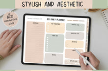 Load image into Gallery viewer, 2026 Digital Planner | HANDWRITTEN GoodNotes Planner With Daily, Weekly &amp; Monthly Planner | SOFT NEUTRAL GREEN
