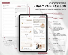 Load image into Gallery viewer, 2024 Ultimate Digital Planner | Daily, Weekly, Monthly Planner for iPad &amp; GoodNotes, That Girl Aesthetic, 2024 &amp; 2025 | Mono
