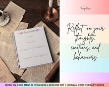 Load image into Gallery viewer, Self Therapy Journal Printable | 30+ Pages of Self-Therapy Workbook, Based on CBT, Guided Journal Prompts, Printable Worksheets, Shadow Work and Mindfulness |  Pastel Brit
