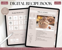 Load image into Gallery viewer, GoodNotes Meal Planner | Digital Planner | Luxury Weekly Meal Plan for your iPad | with grocery lists &amp; more

