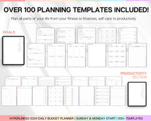 Load image into Gallery viewer, 2024 RICH GIRL Digital Budget Planner | 2024 GoodNotes Planner &amp; Daily Weekly Monthly Budget | For Expenses &amp; Financial Spending Income Savings Debt | Colorful
