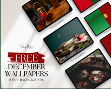 Load image into Gallery viewer, FREE - December Christmas 2023 Wallpapers for iPad
