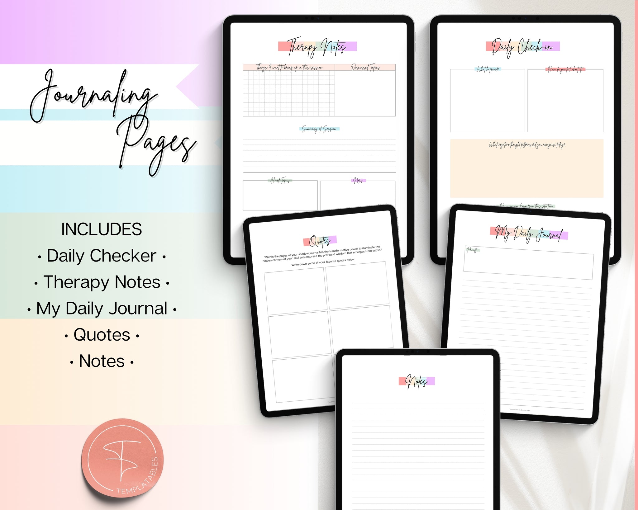 Self Therapy Journal: Your Digital Workbook for iPad & GoodNotes!