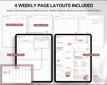 Load image into Gallery viewer, 2024 Ultimate Digital Planner | Daily, Weekly, Monthly Planner for iPad &amp; GoodNotes, That Girl Aesthetic, 2024 &amp; 2025 | Mono
