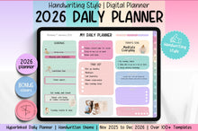 Load image into Gallery viewer, 2026 Digital Planner | HANDWRITTEN GoodNotes Planner With Daily, Weekly &amp; Monthly Planner | COLORFUL
