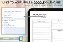 Load image into Gallery viewer, PROFESSIONAL'S Digital Planner, 2026 Daily Weekly, Monthly Planner, GoodNotes Planner, Undated Life Planner, iPad, SMART Apple links | SOFT NEUTRAL
