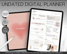 Load image into Gallery viewer, UNDATED Digital DAILY Planner | Weekly and Monthly Planner | Undated Life Planner for GoodNotes, Notability, iPad Planner
