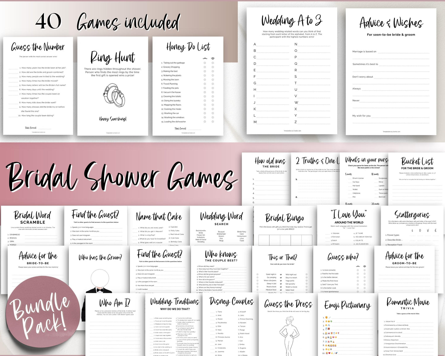 40+ Bridal Shower Games Bundle for Weddings & Bachelorette Parties 40-bridal-shower-games-bundle-for-weddings-bachelorette-parties