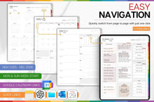 Load image into Gallery viewer, PROFESSIONAL'S Digital Planner, 2026 Daily Weekly, Monthly Planner, GoodNotes Planner, Undated Life Planner, iPad, SMART Apple links | COLORFUL
