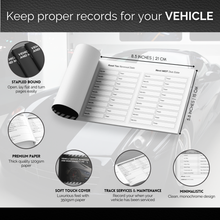 Load image into Gallery viewer, Vehicle Service Schedule and Maintenance Log Book | Minimalistic Design, Premium Quality | Soft Touch Cover, 120gsm Paper | Track Services, Mileage, and Maintenance with Ease | A5
