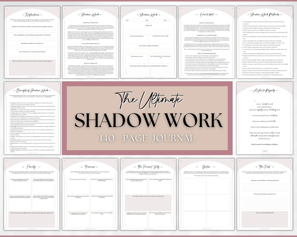 Shadow Work Journal Pages | 100+ Shadow Work Printable Guided Journal!