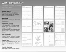 Load image into Gallery viewer, Digital Travel Planner for Kindle Scribe | Travel Journal with travel itinerary, trip templates, vacation diary, packing list &amp; planner for the Kindle Scribe
