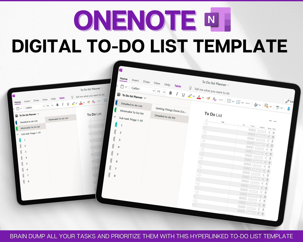 OneNote To Do List Template | Elevate your productivity with this template!