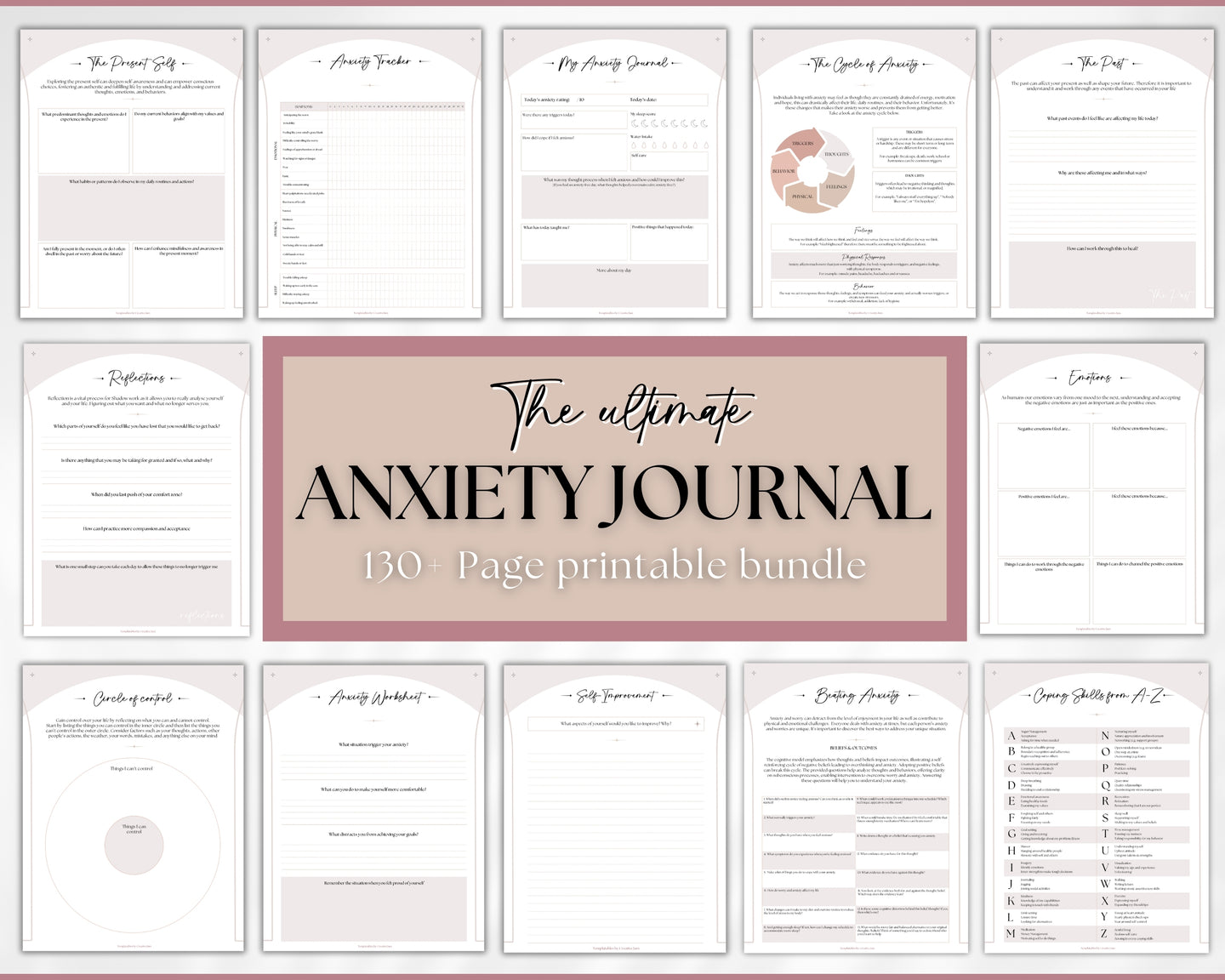 Anxiety Journal | Anxiety Workbook & Worksheets using CBT anxiety-journal-anxiety-workbook-worksheets-using-cbt