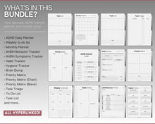 Load image into Gallery viewer, Digital ADHD planner for the Kindle Scribe | Daily Planner for Neurodivergent Adults | Includes Brain Dump Template &amp; To Do List
