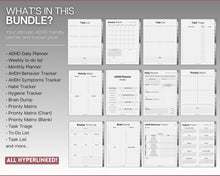Load image into Gallery viewer, Kindle Scribe Digital ADHD planner | Daily Planner for Neurodivergent Adults | Includes Brain Dump Template &amp; To Do List
