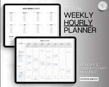 Load image into Gallery viewer, 2024 WEEKLY Hourly Digital Planner | Your Stylish Companion for iPad, Undated, GoodNotes, Digital Life Planner and Notability | Mono
