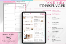 Load image into Gallery viewer, 2026 Digital FITNESS planner, GoodNotes Fitness Planner, Fitness Journal, Weight Loss Tracker, iPad Workout Planner, Wellness Template (Colorful)
