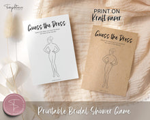 Load image into Gallery viewer, &#39;Guess the Dress&#39; Bridal Shower Game Printable
