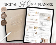 Load image into Gallery viewer, 2024 Digital Self Care Planner | Your Digital Self Care Journal, Wellness, Mindfulness, Self Care Tracker &amp; Checklist | Perfect for GoodNotes &amp; iPad | Self Love!
