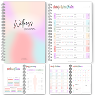 Wellness Journal | 90 Day Health, Fitness, Gratitude, Mindfullness, Wellbeing, Habit, Goals, Diet & Food Tracker | A5