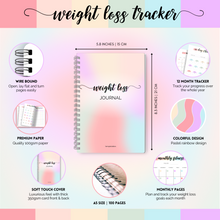 Load image into Gallery viewer, 12 Week Weight Loss Journal | Pounds Lost &amp; Body Measurements Tracker | A5 Pastel Rainbow
