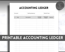 Load image into Gallery viewer, Printable Accounting Ledger for Small Businesses | Small Business Bookkeeping Template
