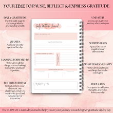 Load image into Gallery viewer, Gratitude &amp; Mindfulness Journal | Gratitude Template, Self Care Planner, Positivity Diary, Daily Journal, Gratitude Jar, Wellness, Manifestation Journal | A5 Pink Watercolor
