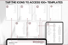 Load image into Gallery viewer, 2026 Digital Planner | GoodNotes Planner With Daily, Weekly &amp; Monthly Planner | SMART Apple, ChatGPT, Google Integration links (Mono)
