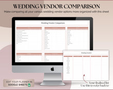 Load image into Gallery viewer, Wedding Planner Spreadsheet | Google Sheets Wedding Budget, Checklist and Schedule for Brides and Grooms | Nude
