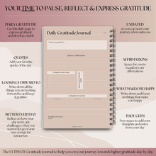 Load image into Gallery viewer, Gratitude &amp; Mindfulness Journal | Gratitude Template, Self Care Planner, Positivity Diary, Daily Journal, Gratitude Jar, Wellness, Manifestation Journal | A5
