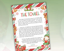 Load image into Gallery viewer, Christmas Towel Story Printable | Towel Poem Perfect Christian gift for Neighbor | Religious Gift for Festive Coworker | Holiday Gift
