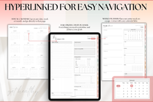 Load image into Gallery viewer, 2026 Digital FITNESS planner, GoodNotes Fitness Planner, Fitness Journal, Weight Loss Tracker, iPad Workout Planner, Wellness Template (Peach)
