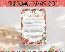 Load image into Gallery viewer, Christmas Towel Story Printable | Towel Poem Perfect Christian gift for Neighbor | Religious Gift for Festive Coworker | Holiday Gift
