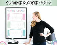 Load image into Gallery viewer, Kids Summer Calendar 2023 | Summer Poster, Summer Countdown, Printable Planner &amp; Checklist | Mermaid
