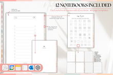 Load image into Gallery viewer, 2026 Digital FITNESS planner, GoodNotes Fitness Planner, Fitness Journal, Weight Loss Tracker, iPad Workout Planner, Wellness Template (Peach)
